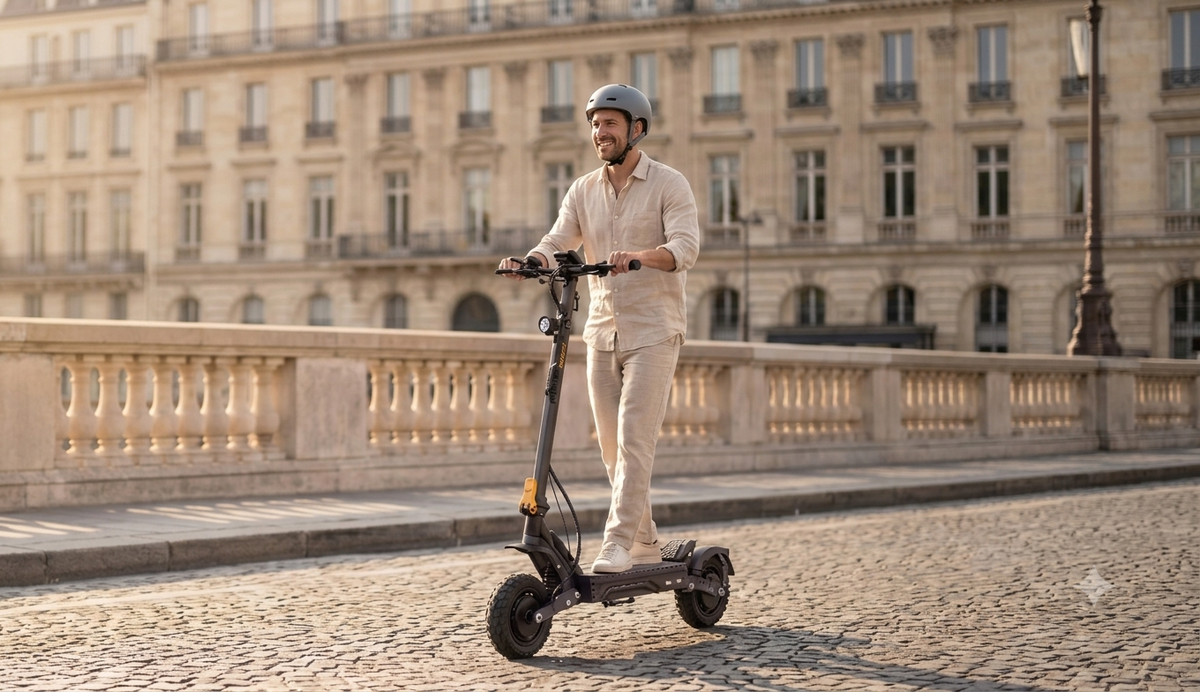 Blog banner: Le casque est-il obligatoire en trottinette électrique en France ?