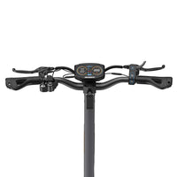 Handlebar view of Ausom L2 Max dual motor electric scooter with digital display and control buttons