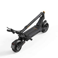 Folded black Ausom L2 Max dual motor electric scooter with 10-inch tubeless tires and 48V 20.8Ah battery.