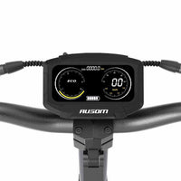 Ausom DT2 Pro electric scooter digital display panel showing speed, eco mode, and battery level