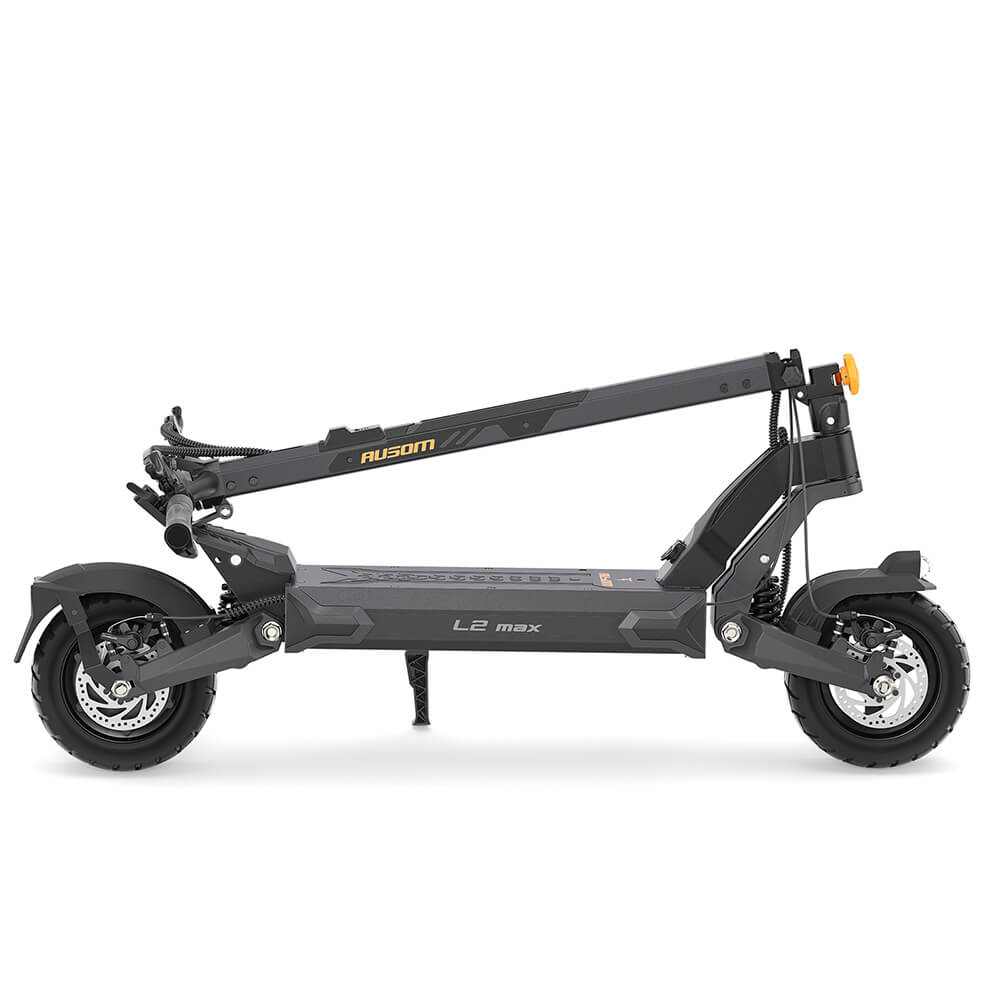 Folded Ausom L2 Max electric scooter with 48V 20.8Ah battery and 1000W motor